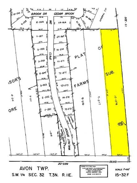 South Blvd, Rochester Hills, MI à vendre - Plan cadastral - Image 2 de 2