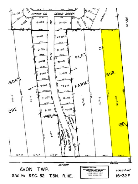 South Blvd, Rochester Hills, MI for sale - Plat Map - Image 2 of 2