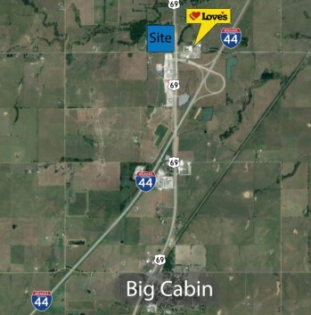 Truck Stop Land on I-44 NE, Big Cabin, OK for sale Building Photo- Image 1 of 7