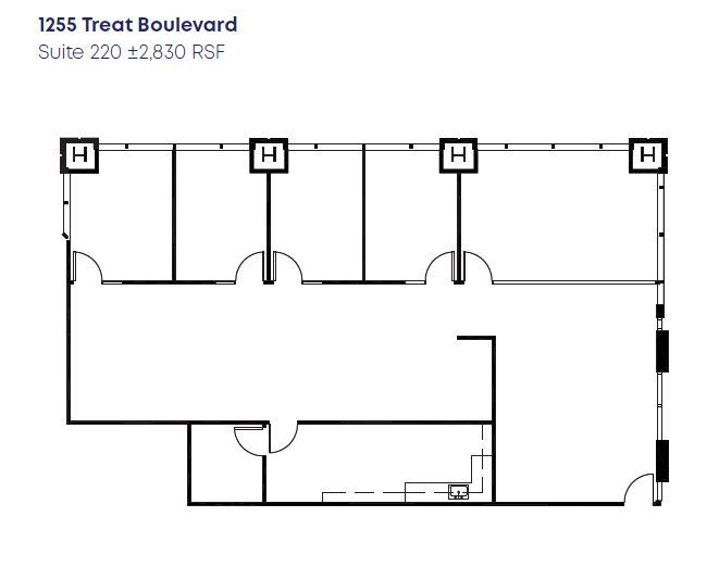 1255 Treat Blvd, Walnut Creek, CA for lease Floor Plan- Image 1 of 1