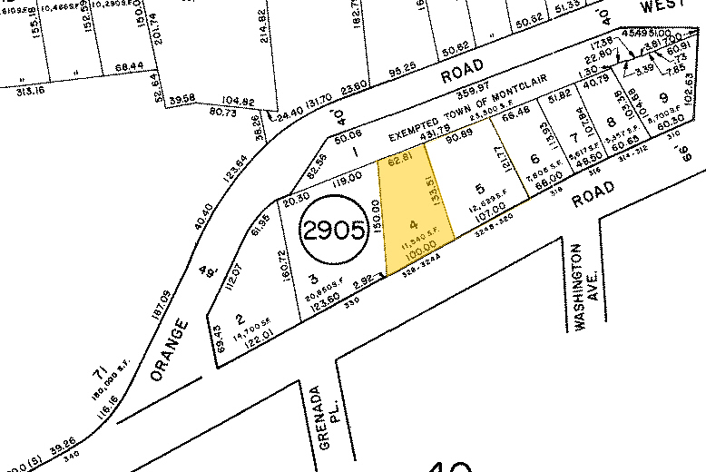 328 Orange Rd, Montclair, NJ for lease - Plat Map - Image 1 of 2