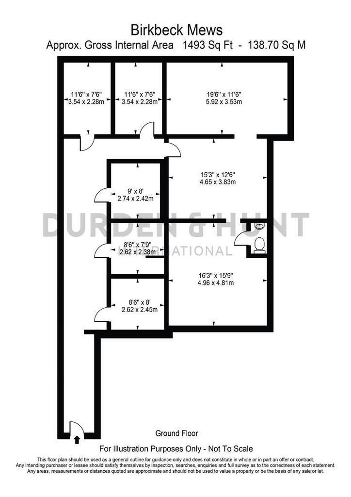 13 Birkbeck Mews, London for lease Floor Plan- Image 1 of 2