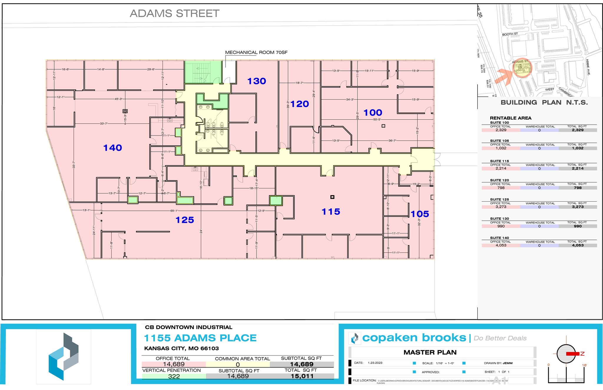 1155-1220 Adams St, Kansas City, KS à louer Plan d  tage- Image 1 de 1