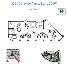 2001 Gateway Pl, San Jose, CA à louer Plan d’étage- Image 1 de 1