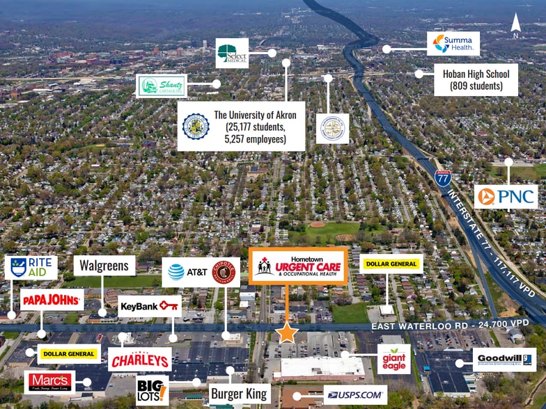 472 E Waterloo Rd, Akron, OH à vendre - Photo du bâtiment - Image 2 de 6