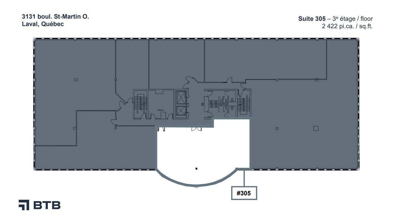 3131 Boul Saint-Martin O, Laval, QC à louer Plan d’étage- Image 1 de 1