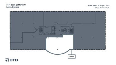 3131 Boul Saint-Martin O, Laval, QC à louer Plan d’étage- Image 1 de 1
