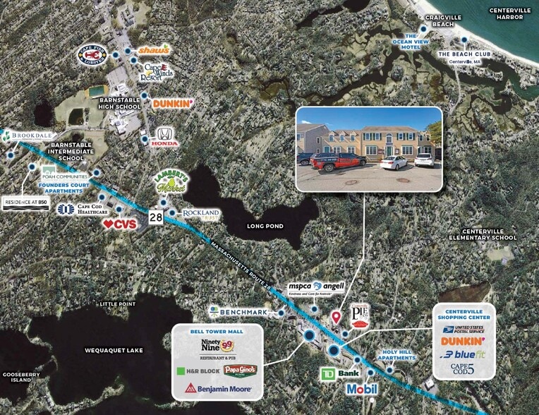 1645 Falmouth Rd, Centerville, MA for lease - Aerial - Image 2 of 6