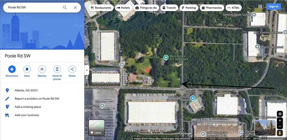 248 Southside Industrial Pkwy / 248 Poole Road, Atlanta, GA for sale - Building Photo - Image 3 of 4