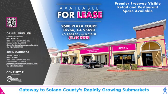 More details for 2600 Plaza Ct, Dixon, CA - Retail for Lease
