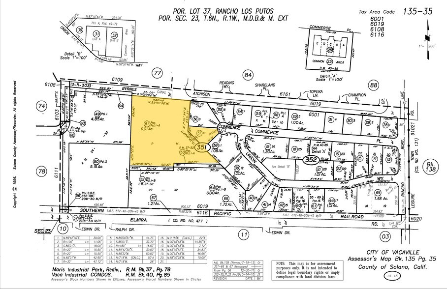 75 Commerce Pl, Vacaville, CA for lease - Plat Map - Image 2 of 2