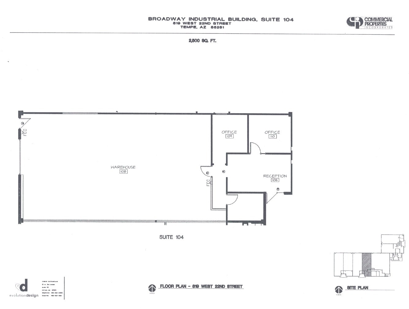 819 W 22nd St, Tempe, AZ for lease Floor Plan- Image 1 of 13