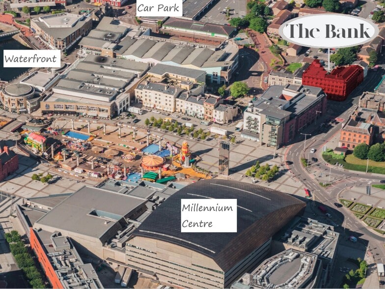 97-100 Bute St, Cardiff for lease - Aerial - Image 3 of 3