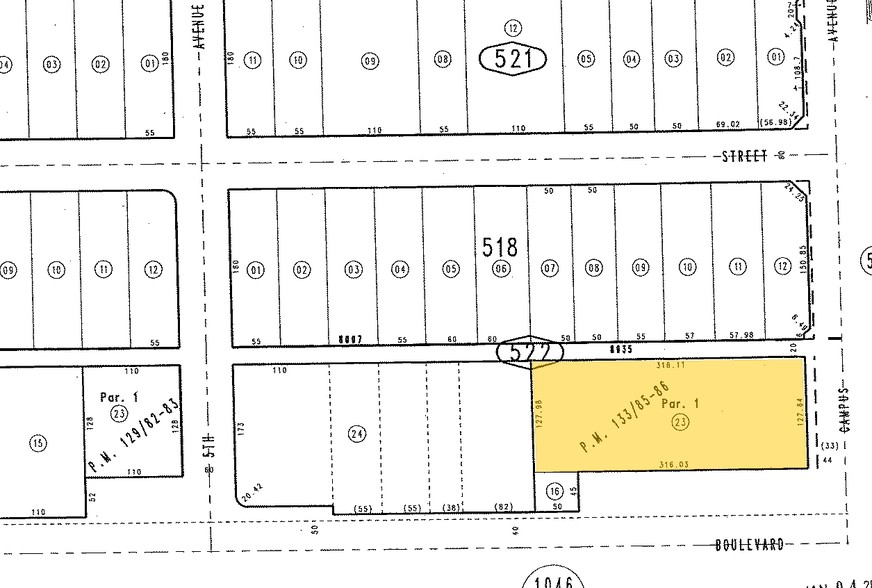 641-681 E Foothill Blvd, Upland, CA for lease - Plat Map - Image 2 of 2