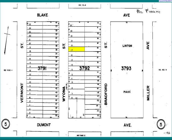 443 Wyona St, Brooklyn, NY for sale - Plat Map - Image 2 of 3