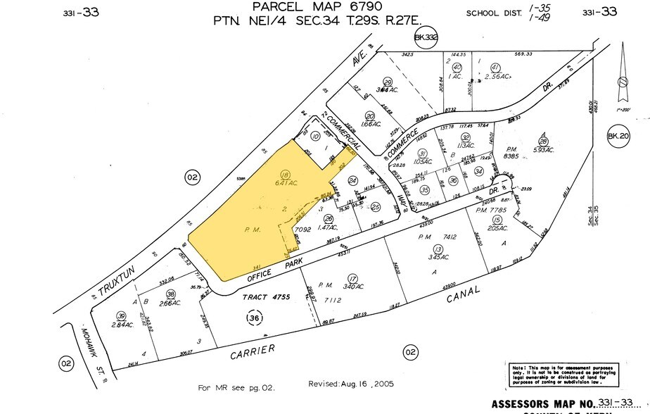 5385-5397 Truxtun Ave, Bakersfield, CA à louer - Plan cadastral - Image 2 de 3