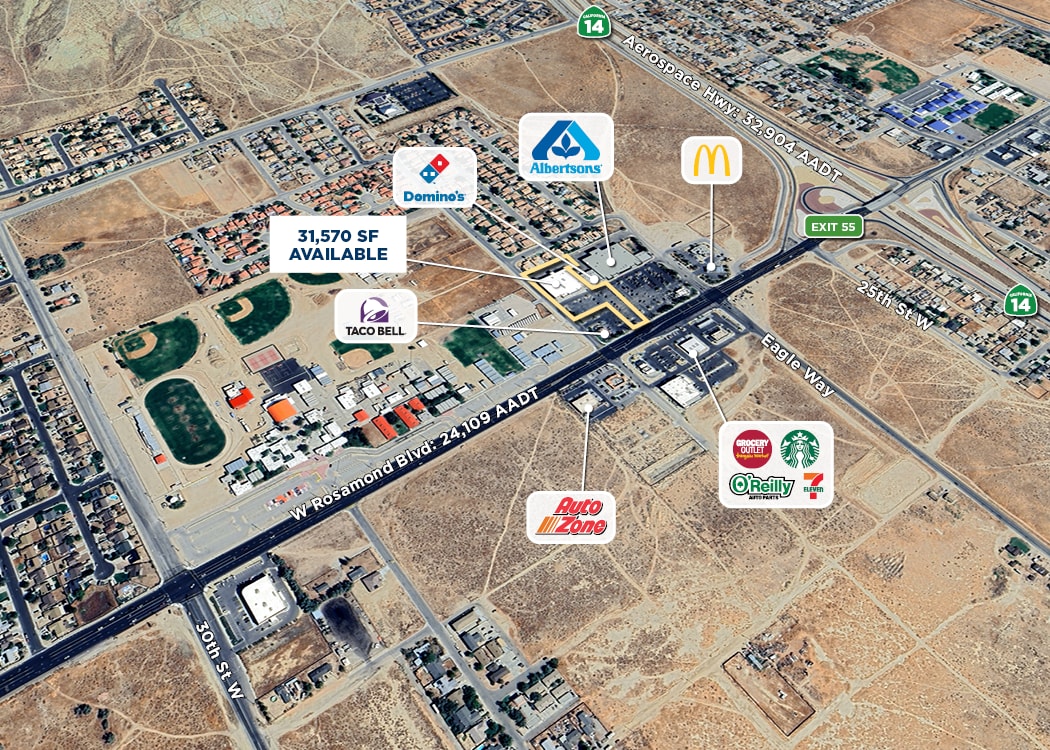 2547 W Rosamond Blvd, Rosamond, CA à louer Aérien- Image 1 de 3