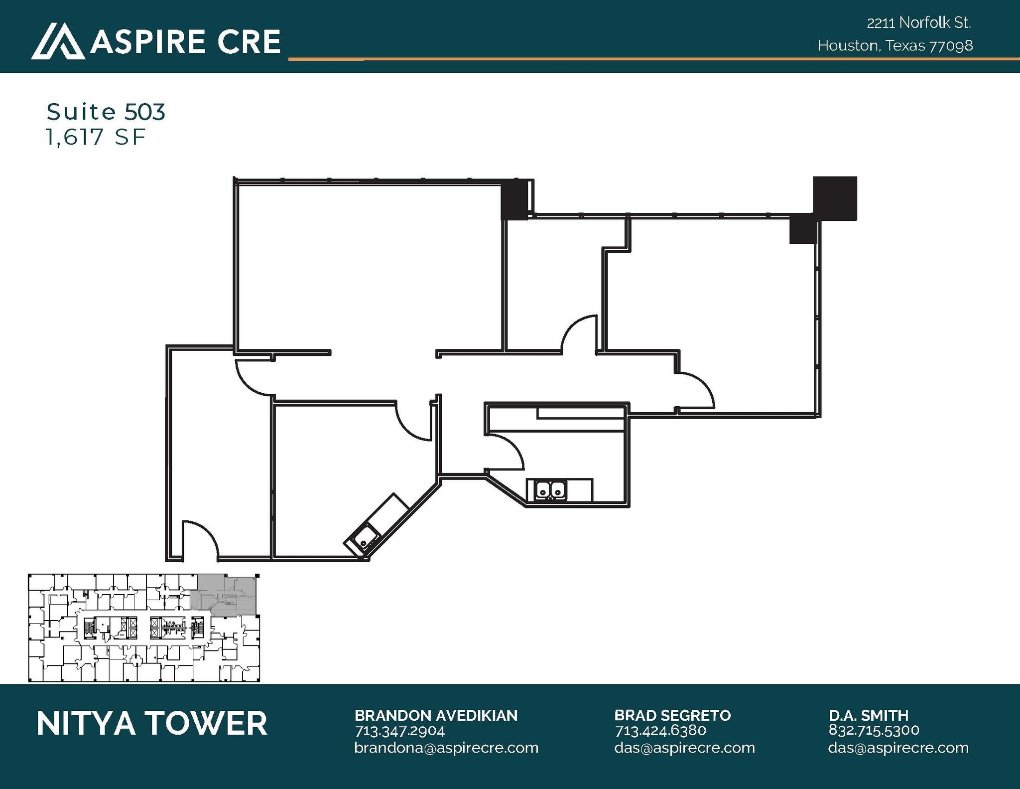 2211 Norfolk St, Houston, TX for lease Floor Plan- Image 1 of 6