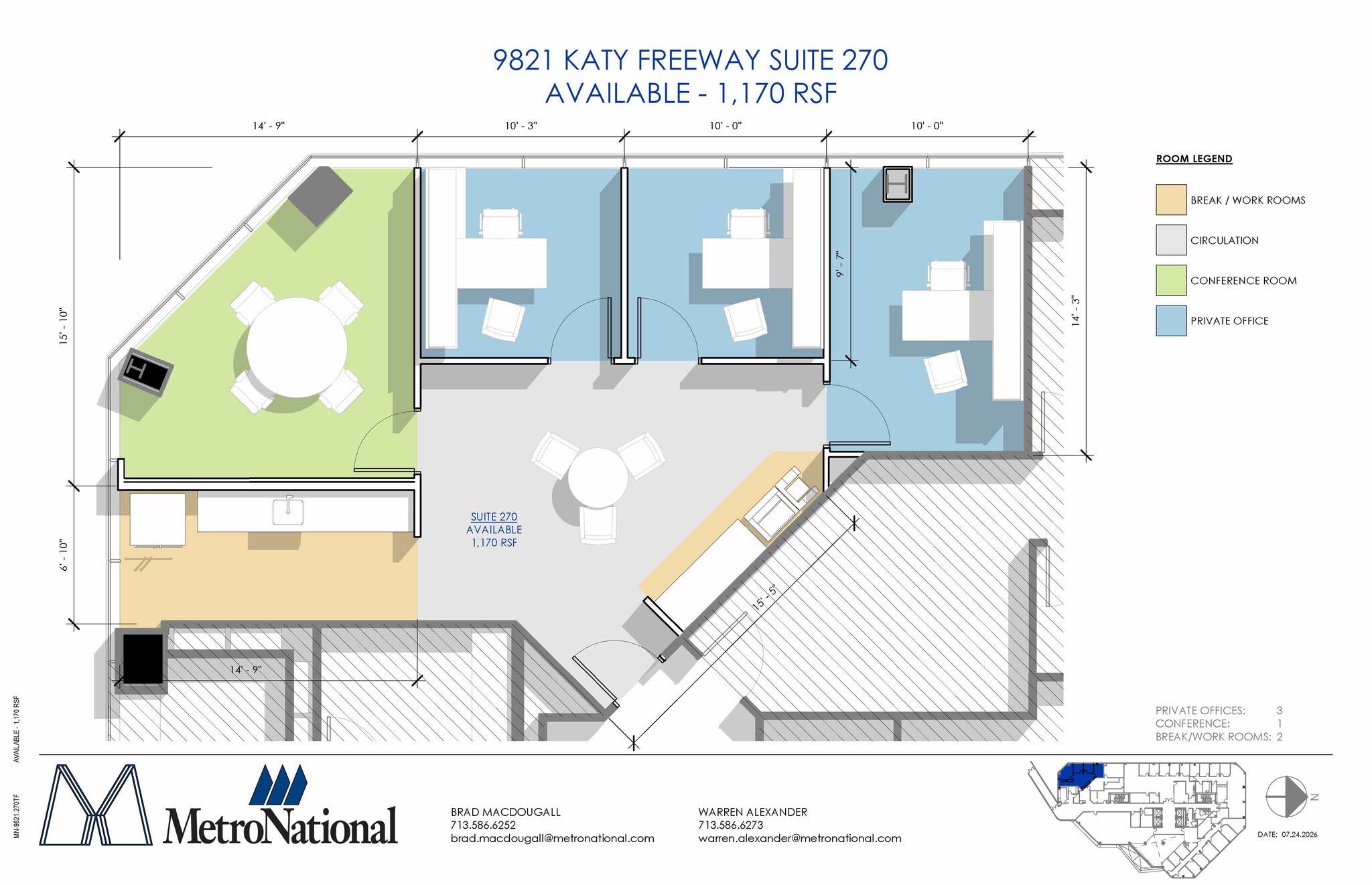 9821 Katy Fwy, Houston, TX for lease Floor Plan- Image 1 of 1