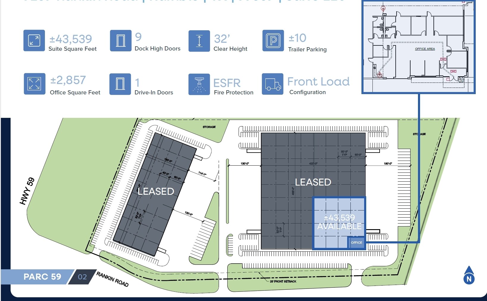 7259 Rankin Rd, Humble, TX à louer Plan de site- Image 1 de 1