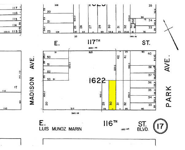 89 E 116th St, New York, NY à louer - Plan cadastral - Image 2 de 2