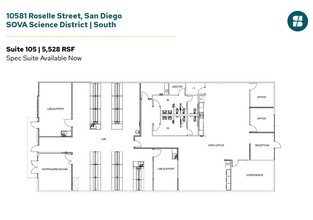 11555 Sorrento Valley Rd, San Diego, CA à louer Plan d’étage- Image 1 de 1