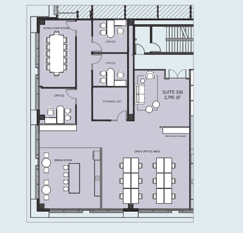 3003 Oak Rd, Walnut Creek, CA à louer Plan d’étage- Image 1 de 1