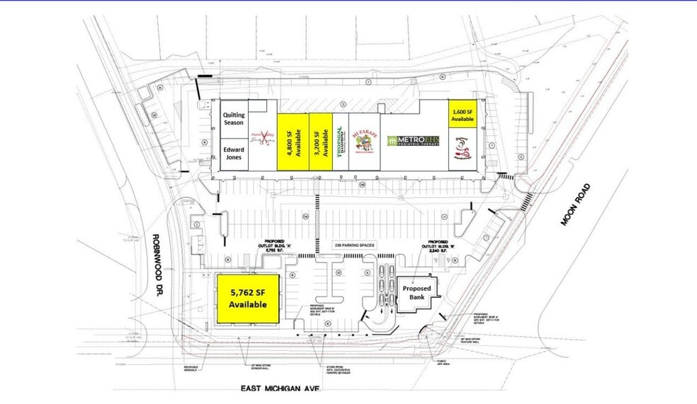 7019 E Michigan Ave, Saline, MI for lease - Site Plan - Image 1 of 5