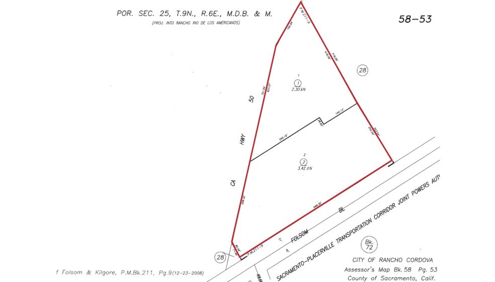 11019 Folsom Blvd, Rancho Cordova, CA à vendre - Plan cadastral - Image 3 de 4
