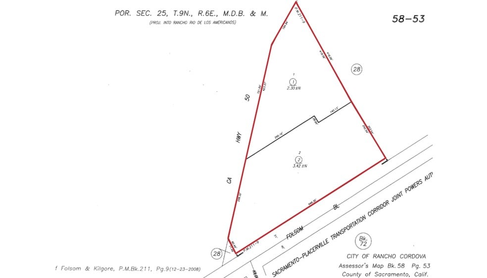 11019 Folsom Blvd, Rancho Cordova, CA for sale - Plat Map - Image 3 of 4
