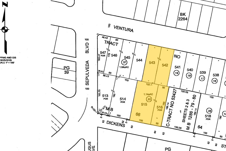 15250 ventura Blvd, Sherman Oaks, CA for lease - Plat Map - Image 2 of 9