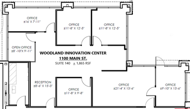 1100 Main St, Woodland, CA à louer Plan d’étage- Image 1 de 1