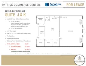 2875 E Patrick Ln, Las Vegas, NV à louer Plan d’étage- Image 2 de 3