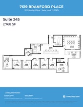 7619 Branford Pl, Sugar Land, TX à louer Plan d’étage- Image 1 de 1