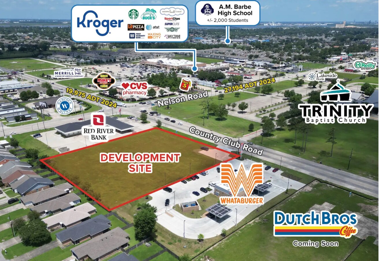 1835 Country Club Rd, Lake Charles, LA à vendre Photo du bâtiment- Image 1 de 2