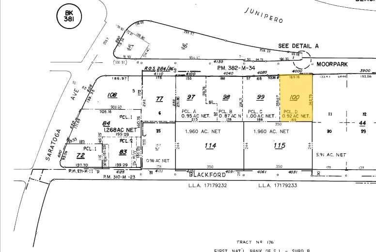 4000 Moorpark Ave, San Jose, CA à louer - Plan cadastral - Image 3 de 3