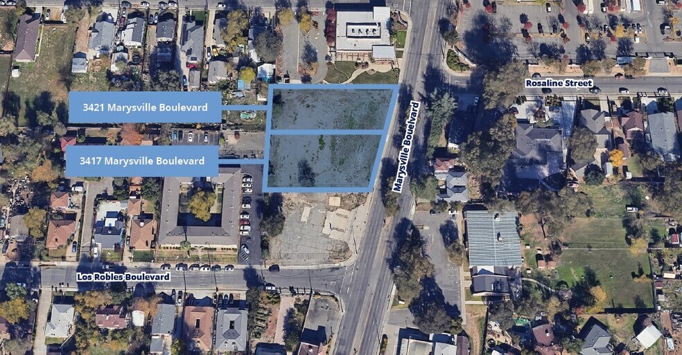 3417-3421 Marysville Blvd, Sacramento, CA for sale - Aerial - Image 2 of 4