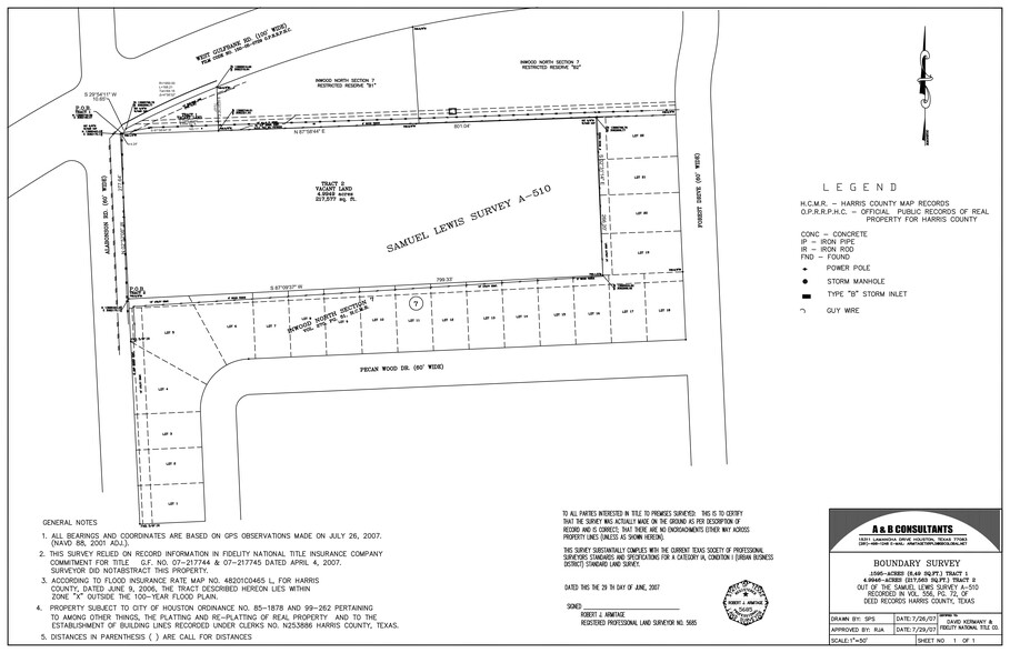 8800 Alabonson Rd, Houston, TX à vendre - Plan de site - Image 3 de 3