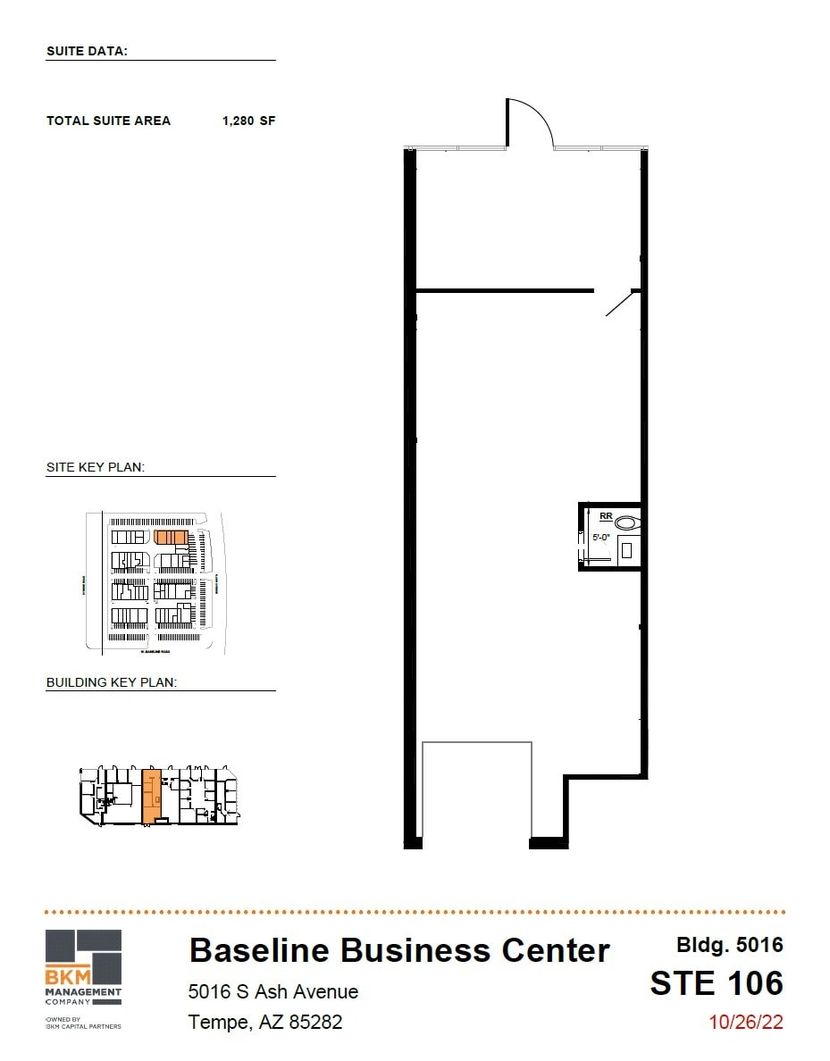 5024 S Ash Ave, Tempe, AZ for lease Floor Plan- Image 1 of 3
