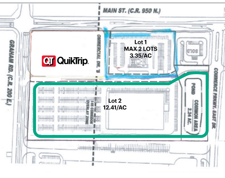 E. Main St. & N. Graham Rd., Greenwood, IN à vendre - Plan de site - Image 2 de 3