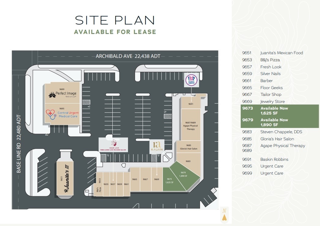 Archibald Ave, Rancho Cucamonga, CA for lease Site Plan- Image 1 of 1