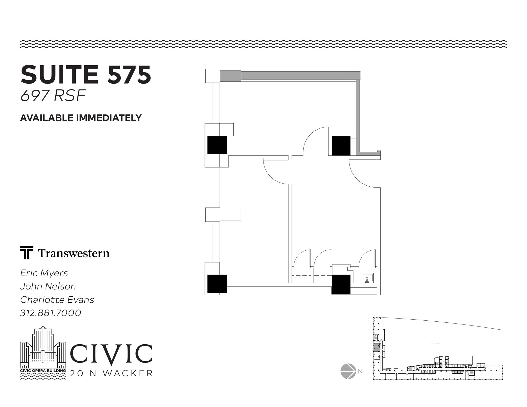 20 N Wacker Dr, Chicago, IL à louer Plan d’étage- Image 1 de 1