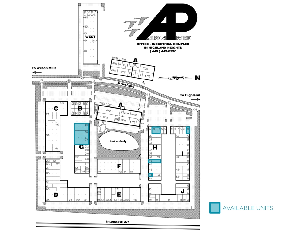 10-54 Alpha Park, Highland Heights, OH à louer Plan de site- Image 1 de 1