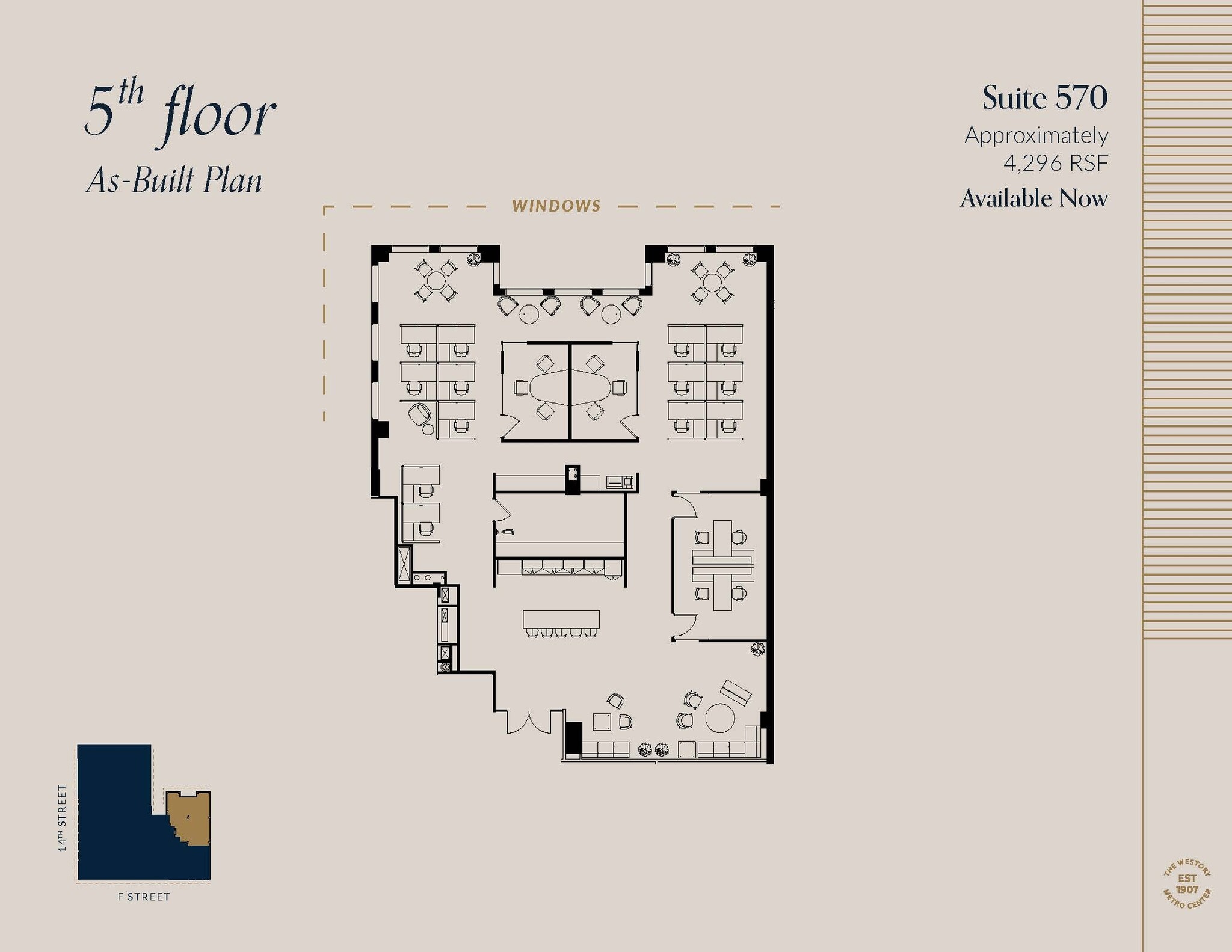 607 14th St NW, Washington, DC à louer Plan d’étage- Image 1 de 2