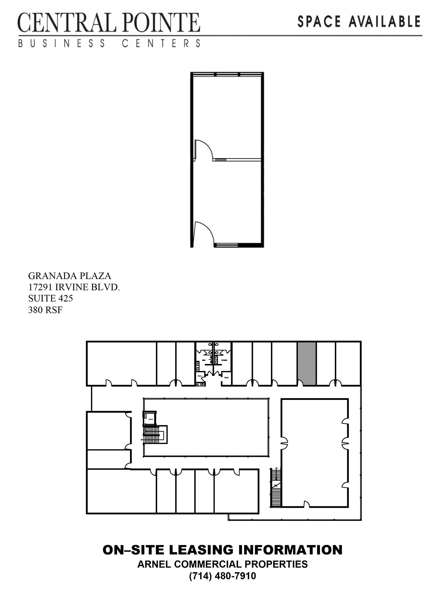 17291 Irvine Blvd, Tustin, CA à louer Plan d’étage- Image 1 de 1