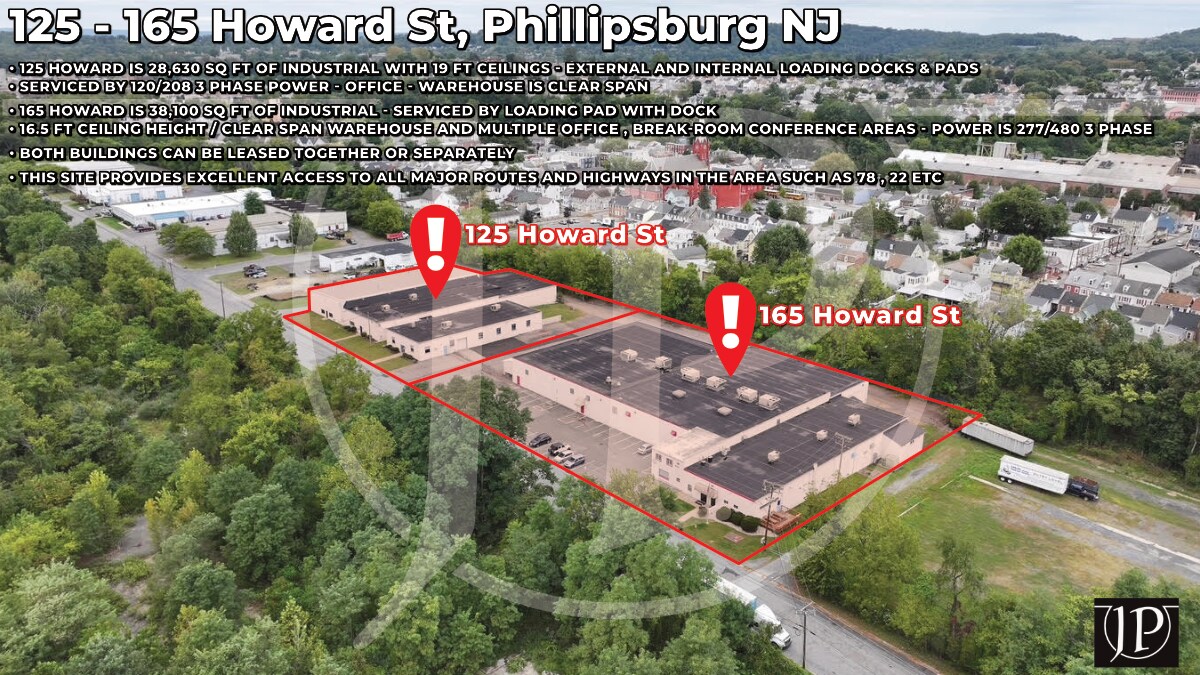 125-155 Howard St, Phillipsburg, NJ à louer Photo du bâtiment- Image 1 de 107