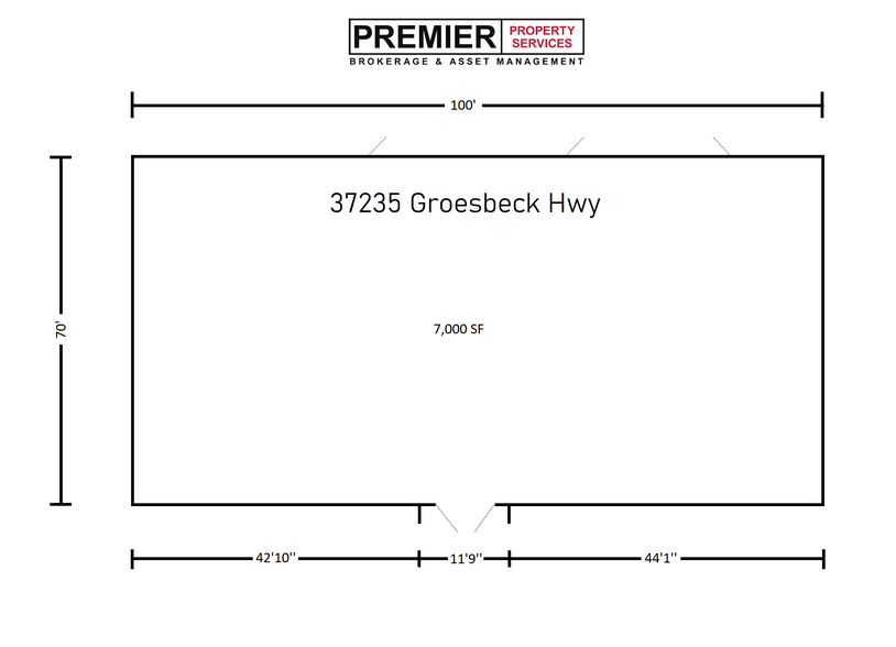 37235-37245 Groesbeck Hwy, Clinton Township, MI for lease - Floor Plan - Image 2 of 15