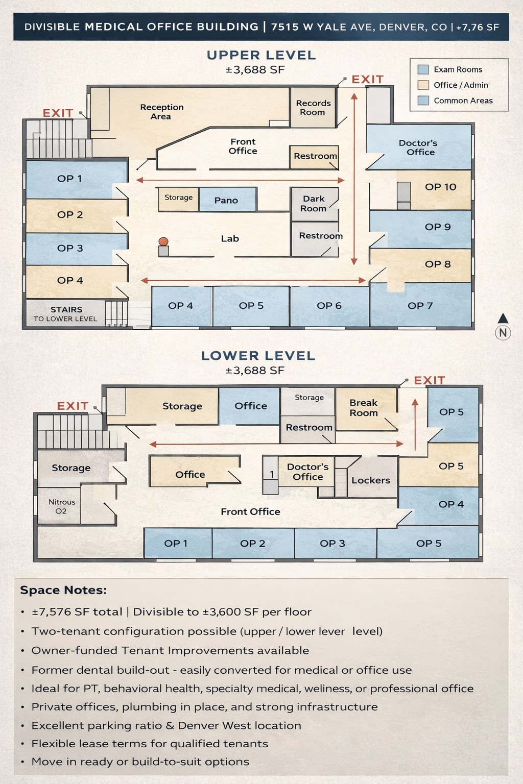 7515 W Yale Ave, Denver, CO for lease Floor Plan- Image 1 of 1