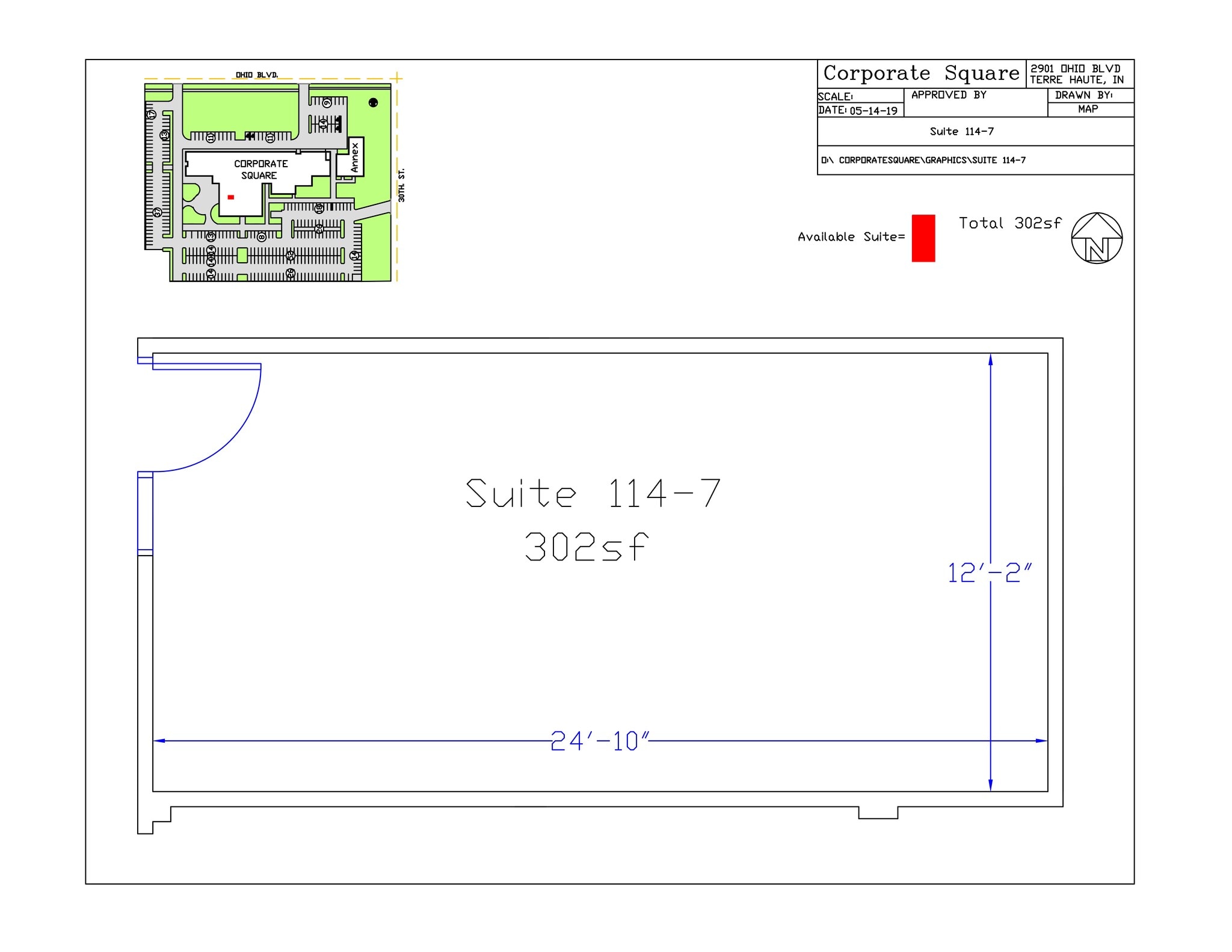 2901 Ohio Blvd, Terre Haute, IN à louer Plan de site- Image 1 de 1