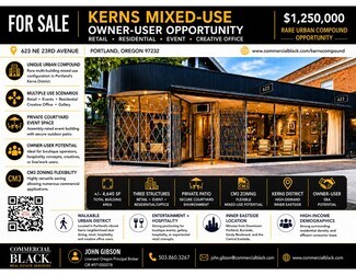 Plus de détails pour 623 NE 23rd Ave, Portland, OR - Bureau à vendre